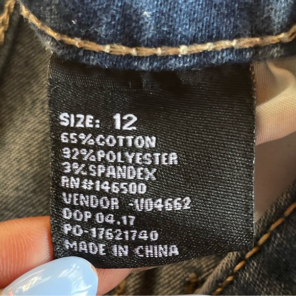 City Ink Blue Denim shorts size 12 Junior - Picture 4 of 6